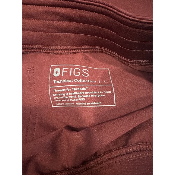 Women’s Figs Catarina & Livingston Scrub Set Maroon Large Worn Twice EUC! - Picture 5 of 7